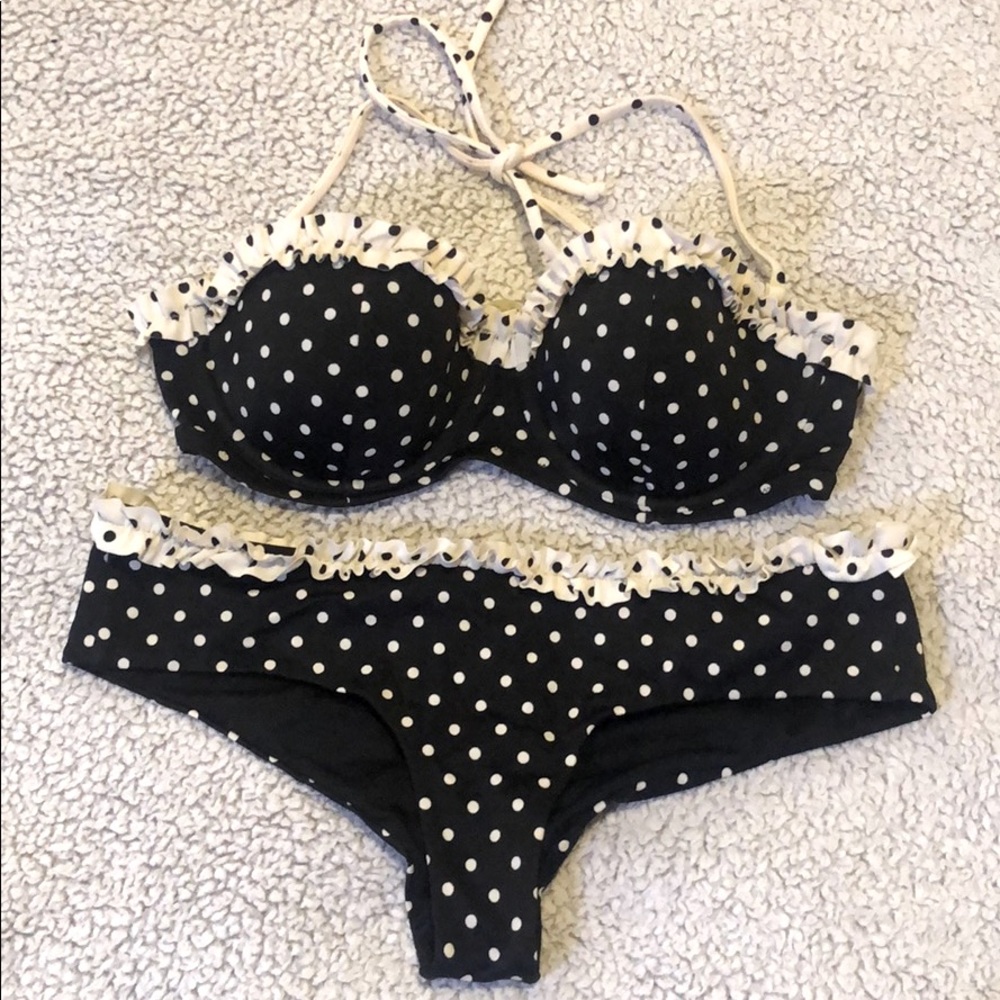 Victoria’s Secret Ruffle Polka Dot Bikini